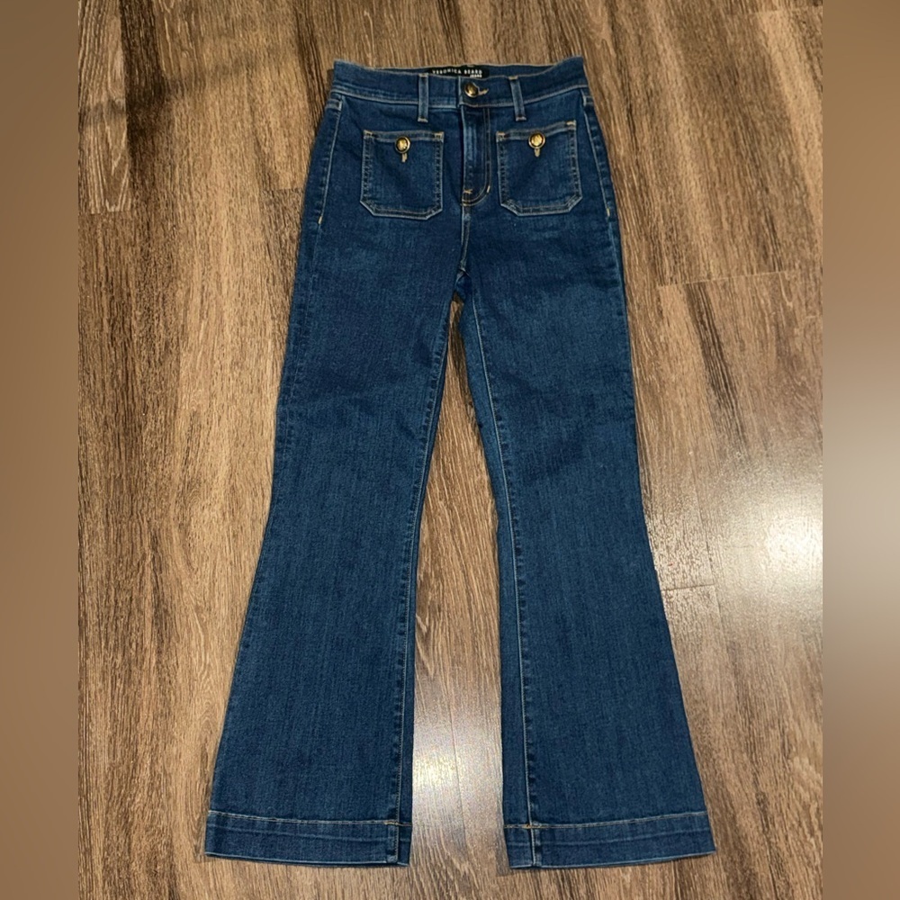 Veronica Beard Carson Ankle Flare High Rise Jeans Size 24